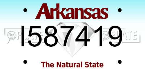 I587419 Arkansas License Plate