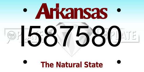 I587580 Arkansas License Plate