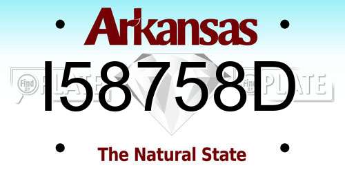 I58758D Arkansas License Plate