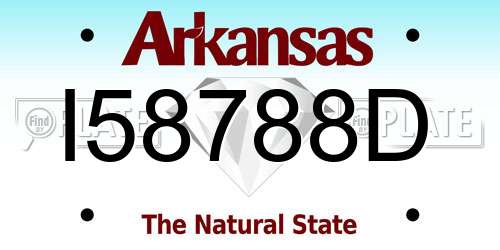 I58788D Arkansas License Plate
