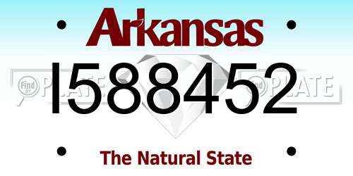 I588452 Arkansas License Plate