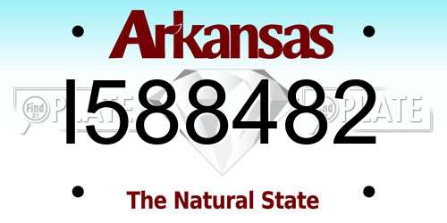 I588482 Arkansas License Plate