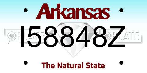 I58848Z Arkansas License Plate