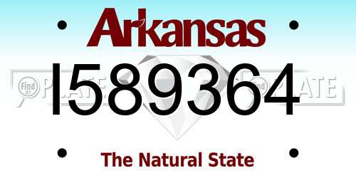 I589364 Arkansas License Plate