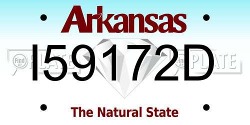 I59172D Arkansas License Plate