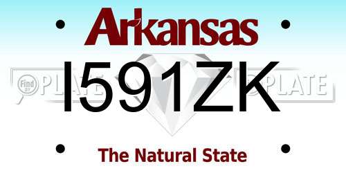 I591ZK Arkansas License Plate