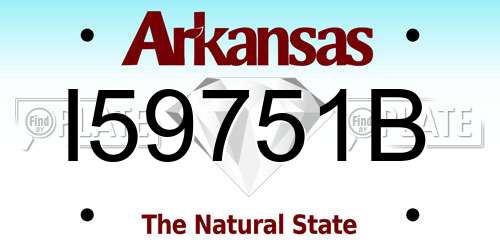 I59751B Arkansas License Plate