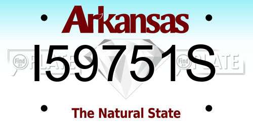 I59751S Arkansas License Plate