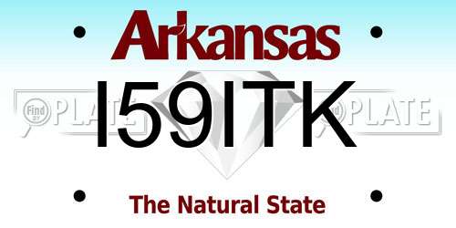 I59ITK Arkansas License Plate