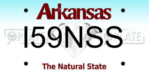 I59NSS Arkansas License Plate