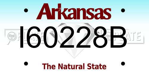 I60228B Arkansas License Plate
