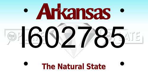 I602785 Arkansas License Plate