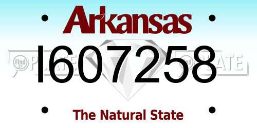 I607258 Arkansas License Plate