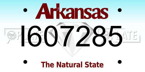 I607285 Arkansas License Plate