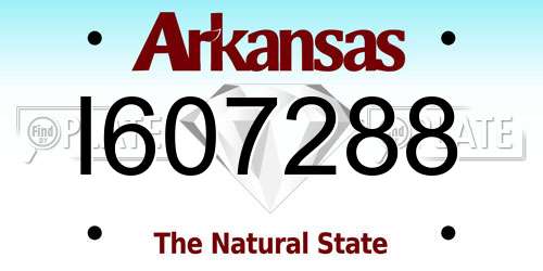 I607288 Arkansas License Plate