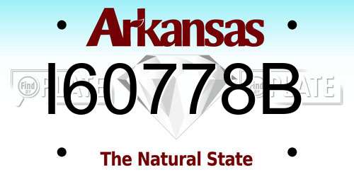 I60778B Arkansas License Plate