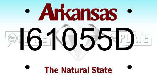 I61055D Arkansas License Plate