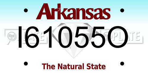 I61055O Arkansas License Plate