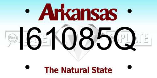 I61085Q Arkansas License Plate