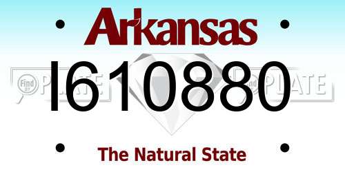 I610880 Arkansas License Plate