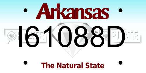 I61088D Arkansas License Plate