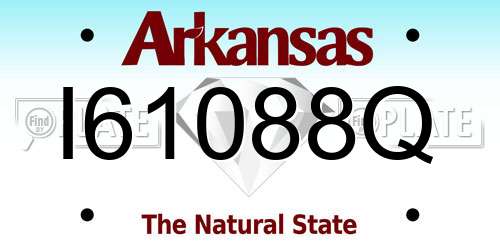 I61088Q Arkansas License Plate