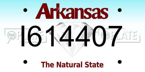 I614407 Arkansas License Plate