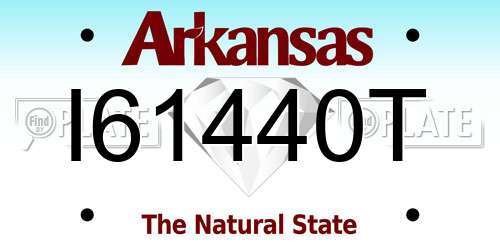 I61440T Arkansas License Plate