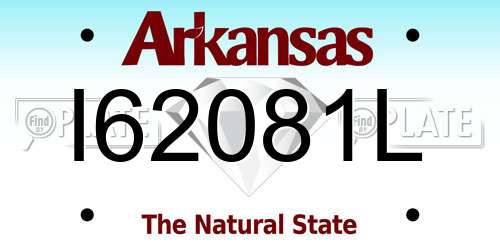 I62081L Arkansas License Plate