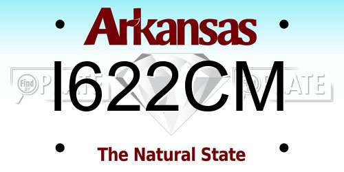 I622CM Arkansas License Plate