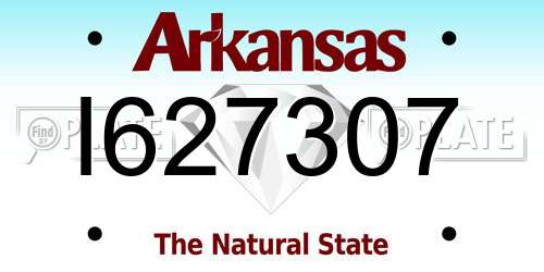 I627307 Arkansas License Plate