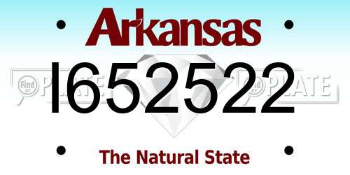 I652522 Arkansas License Plate