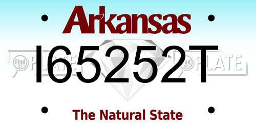 I65252T Arkansas License Plate