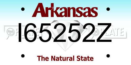 I65252Z Arkansas License Plate