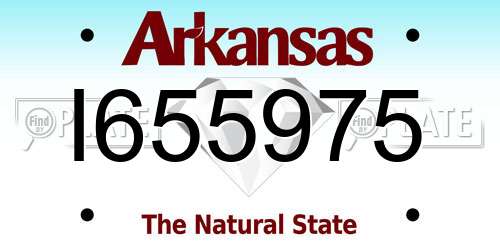I655975 Arkansas License Plate