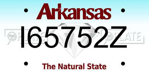 I65752Z Arkansas License Plate