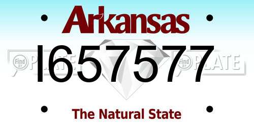 I657577 Arkansas License Plate