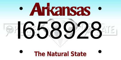 I658928 Arkansas License Plate