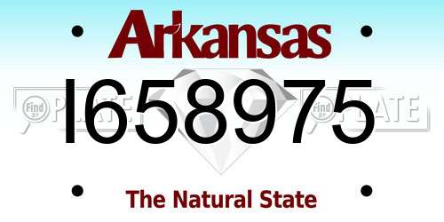 I658975 Arkansas License Plate
