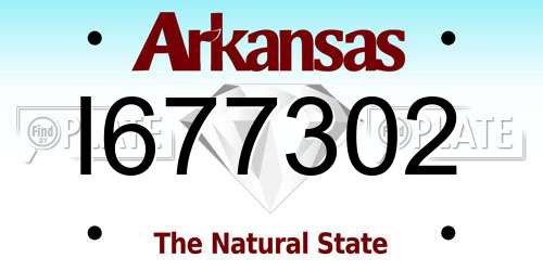 I677302 Arkansas License Plate