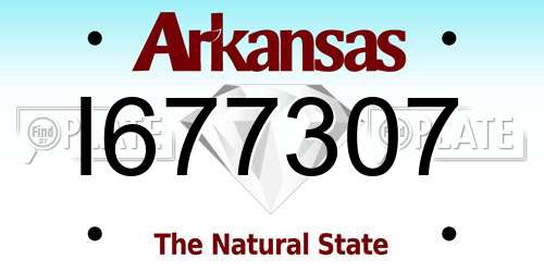 I677307 Arkansas License Plate