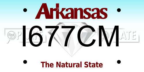 I677CM Arkansas License Plate