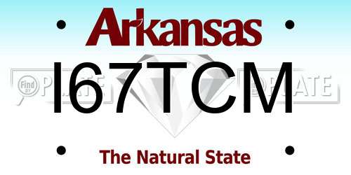 I67TCM Arkansas License Plate