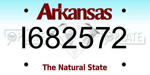 I682572 Arkansas License Plate