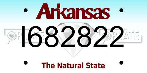 I682822 Arkansas License Plate