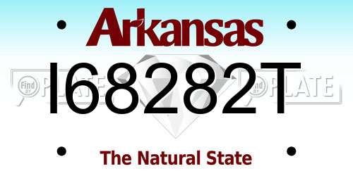 I68282T Arkansas License Plate