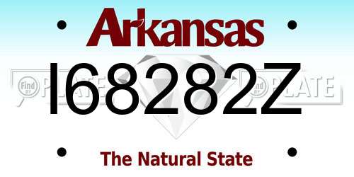 I68282Z Arkansas License Plate
