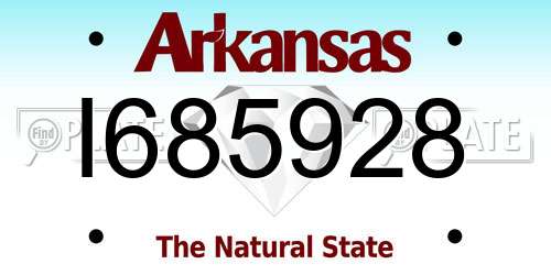 I685928 Arkansas License Plate