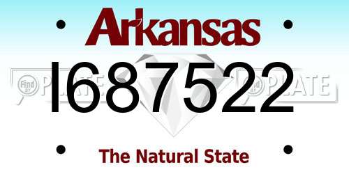 I687522 Arkansas License Plate