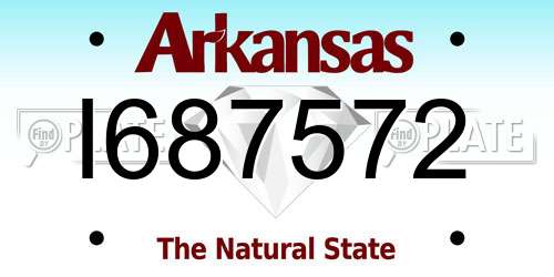 I687572 Arkansas License Plate